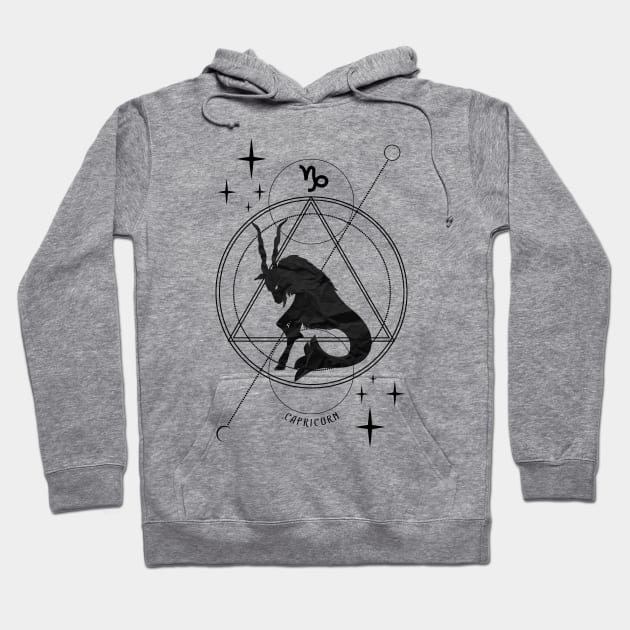 Zodiac, Capricorn, Astrology, Star sign, Stars Hoodie by Strohalm